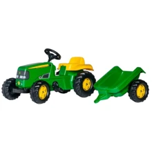 Трактор с прицепом Rolly Toys rollyKid John Deere Зелёно-жёлтый (012190): Вид трактор