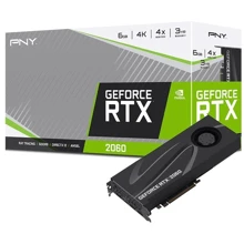 Відеокарта PNY GeForce RTX 2060 Blower Design 6GB (VCG20606BLMPB): Обсяг пам'яті, Гб 6