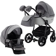 Коляска 2 в 1 Adamex Hybryd Plus BR242 графит - серая кожа (выдавленная точка) (623685): Тип коляски универсальная коляска (2-в-1)
