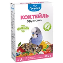 Корм Коктейль для попугаев Фруктовый 0.5 кг картон: Вид корма Обычный