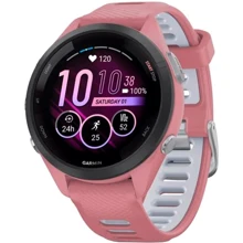 Смарт-годинник Garmin Forerunner 265S Black Bezel with Light Pink Case and Light Pink/Powder Grey Silicone Band (010-02810-15): Дисплей 1.1" AMOLED (360x360)