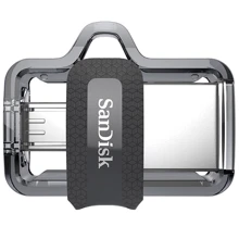 USB-флешка SanDisk 64GB Ultra Dual Drive M3.0 USB 3.0/microUSB OTG Black (SDDD3-064G-G46): Стандарт USB USB 3.0 / Micro USB