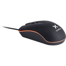 Мышь Vinga MS-500 black: Интерфейс подключения проводная USB
