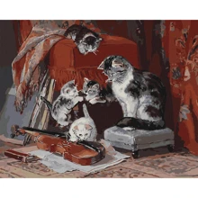 Картина по номерам Идейка Маленькие музыканты ©Henriette Ronner-Knip 40х50 см (KHO4331): Производитель Идейка