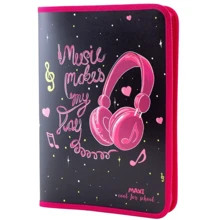 Папка для зошитів MAXI Music makes my Ray A4 на блискавці (MX32019): Тип Папка для тетрадей