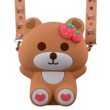 Сумка PRC на плечо Bear Strawberry 12.5*15x5 brown: Тип Сумка