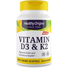 Healthy Origins Vitamin D3 50 mcg & Vitamin K2 200 mcg Витамин Д3 и К2 60 гелевых капсул: Форма выпуска Капсулы