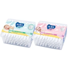 AURA Baby Ватные палочки детские с ограничителем 60 шт.: Тип Ватные палочки