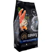 Сухой корм Savory для длинношерстных кошек со свежим лососем и белой рыбой, 2 кг (4820232630020): Тип Сухой корм