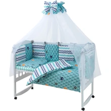 Комплект постільної білизни Babyroom PK-08 (зигзаг) бірюзове (681016): Тип постельный комплект
