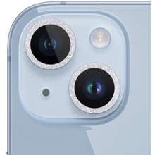 Защитное стекло для iPhone Epik Metal Sparkles Silver for Camera iPhone 15 / 15 Plus: Тип защиты экрана на камеру