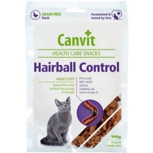 Напіввологі ласощі Canvit Hairball Control з качкою для виведення вовни у котів 100 г (can514083): Вид Снеки