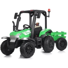 Детский электромобиль Bambi Racer трактор с прицепом, зеленый (M 4844EBLR-5): Вид трактор