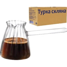Турка S&T скляна 560 мл (32231): Матеріал основи Стекло