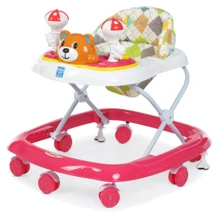 Ходунки детские на колёсах Bambi музыкальные Малиновый (M 3656-2): Цвет розовый