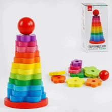 Дерев'яна іграшка 4FUN Game Club Wood Пірамідка (63966): Тип пирамидка