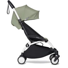 Шасси белое Babyzen YOYO² с комплектом цветным Plus 6+ (капюшон, матрасик) Olive/Оливковый (595511/BZ10109-01): Тип коляски Прогулочная
