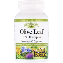 Natural Factors, Olive Leaf, 500 mg, 90 Capsules (NFS04570): Форма выпуска Капсулы