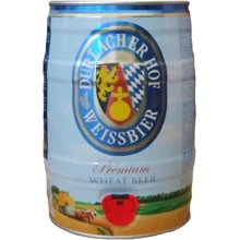 Пиво Durlacher Weissbier Hell светлое нефильтрованное 5.3% 5 л (PLS_4054500127886): Объем, л 5