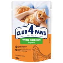 Упаковка влажного корма для котов Club 4 Paws Premium С курицей в соусе 24х85 г (4820215368995): Тип Влажный корм