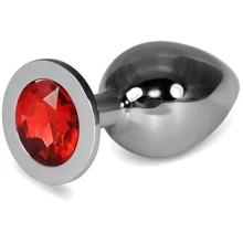 Анальна пробка із кристалом LoveToy Large Silver Plug Red: Для кого унісекс