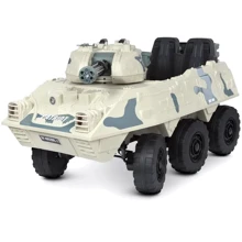 Дитячий електромобіль танк Bambi Racer 140W, білий (M 4862BR-1): Вид танк