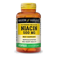 Mason Natural Niacin 500 mg Extended Release Ниацин 60 капсул: Тип Витамин B