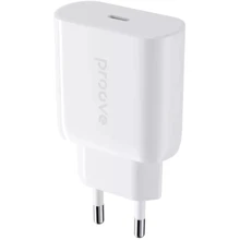 Зарядное устройство Proove Wall Charger USB-C Rapid 20W White (WCRP20000102): Особенности Быстрая зарядка, Power Delivery (PD), USB-C