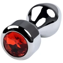 Анальна пробка із кристалом Metal By Toyfa Silver anal plug: Для кого унісекс