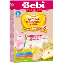 Каша пшеничная для полдника молочная печенье и груша (3838471018906): Тип Каши молочные