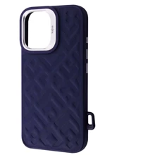 Чехол для iPhone Kajsa Rhombus Collection with Magnetic Ring Blue for iPhone 16: Цвет черный