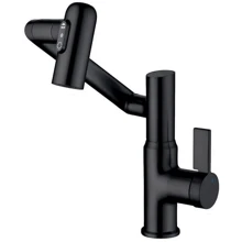 Смеситель для раковины Lefton Single-Hole Rotatable Faucet with Temperature Display-BF2204 Matt Black: Назначение Для раковины