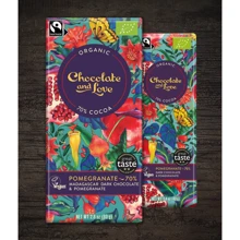 Чорний шоколад Chocolate and Love органічний з гранатом 70% какао 80 г (5060270122050): Вага, г 80