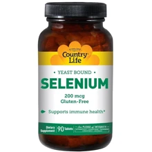 Country Life Selenium 200 mcg Селен 90 таблеток: Тип Селен