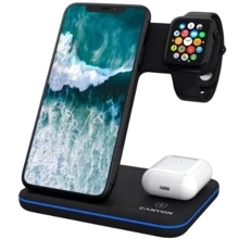 Зарядное устройство Canyon Wireless Charger WS-303 15W Black (CNS-WCS303B): Особенности Для Apple Watch, Быстрая зарядка, Lightning