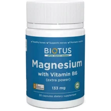 Biotus Magnesium with Vitamin B6 133 mg Магній і Вітамін В6 30 Таблеток: Тип Магній + B6