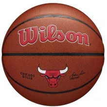 Мяч для игры Wilson NBA TEAM COMPOSITE BSKT CHI BULLS баскетбольный size 7 (WTB3100XBCHI): Вид Баскетбольные