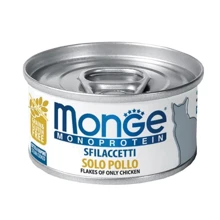 Паштет для котов Monge Cat Monoprotein мясные хлопья курица 0.08 кг (70007160): Тип Паштет