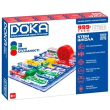 Конструктор электронный DOKA Школа 999+ схем (D70708): Рекомендуемый возраст от 8 лет