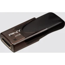 USB-флешка PNY 64GB Attache4 USB 2.0 Black (FD64GATT4-EF): Стандарт USB USB 2.0