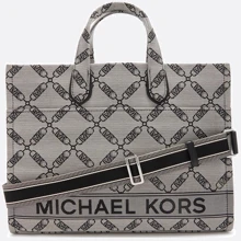 Женская сумка тоут Michael Kors Gigi Large Empire Logo Jacquard Tote Bag черная (30S3S3GT3J006): Пол Женский