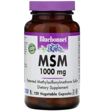 Bluebonnet Nutrition MSM 1000 mg Метилсульфонілметан або МСМ 120 вегетаріанських капсул: Тип Глюкозамін