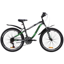 Велосипед ST 24" Discovery FLINT AM Vbr с крылом Pl 2020 (черно-зеленый ) (OPS-DIS-24-164): Диаметр колес, дюймов 24"