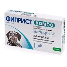 Капли на холку Фиприст комбо KRKA от блох и клещей для собак 2.68 мл 20-40 кг 3 пипетки (3838989645564): Тип Капли