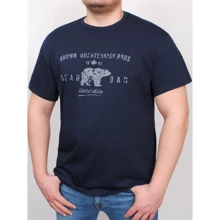 Футболка PFProject BIG BROWN XXL синя з принтом: Вид футболки