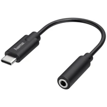 Адаптер HAMA Adapter USB-C to 3.5mm Black (00205282): Цвет черный