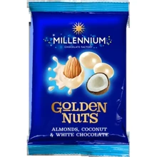 Драже Millennium Golden Nut мигдаль у білому шоколаді з кокосом 100 г (4820005195268): Вага, г 100