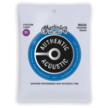 Струна для гитар Струны MARTIN MA535 Authentic Acoustic SP 92/8 Phosphor Bronze Custom Light (11-52): Тип Комплект струн