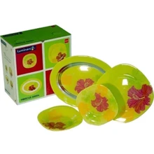 Столовый сервиз Сервиз Luminarc Carina Hibiscus Green G8904 (19 пр.): Количество персон 6