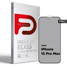 Захисне скло для iPhone ArmorStandart Tempered Glass Pro Anti-Spy Matte Black для iPhone 15 Pro Max (ARM73172): Тип захисту екрана на екран